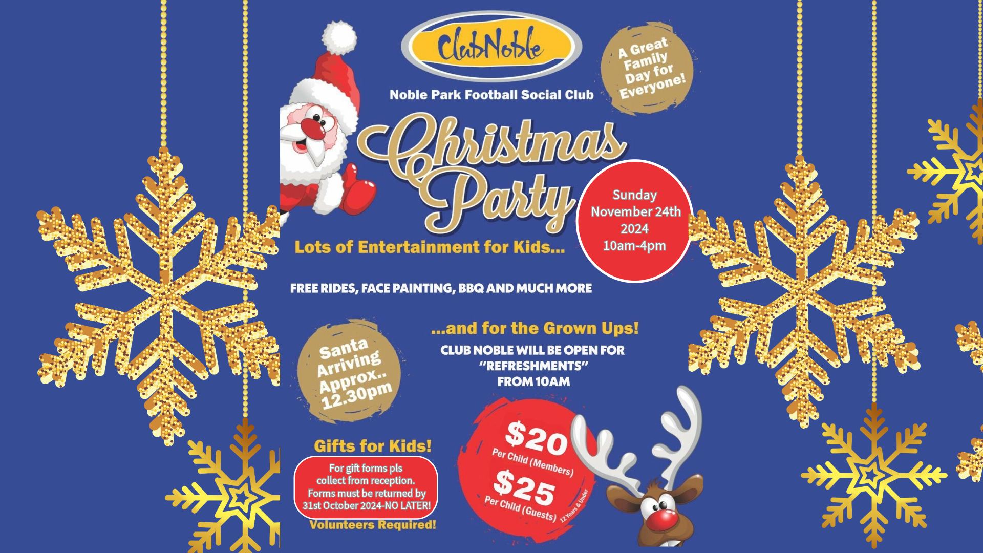 Club Noble Annual Kids Xmas Party